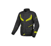 Macna Rancher, giacca tessile impermeabile XL male Nero/Giallo Fluo