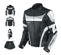 Giacca Moto Manica Staccabile Tessuto Protezioni CE Sfoderabile Gilet Termico