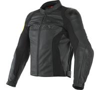Giacca moto pelle Dainese Vr46 Pole Position Nero Giallo Fluo
