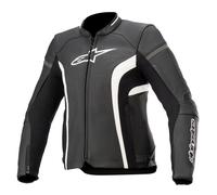 Alpinestars Stella Kira V2 Giacca donna moto in pelle, nero-bianco, taglia 50 per donne