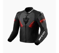 Revit Argon 2 giacca in pelle moto traforata, nero-rosso, taglia 50 per maschi