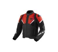 Revit Automate, giacca in pelle 54 male Nero/Rosso Fluo
