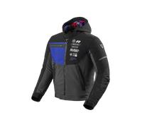 Revit Haste H2O, giacca tessile impermeabile 3XL male Nero/Grigio Scuro/Blu