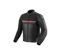 Revit Mile 2 Giacca in pelle da moto, nero/rosso, Taglia 54