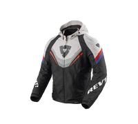 Giacca da moto Revit Quantum 3 H2O nero-grigio chiaro 2XL