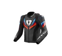 Revit Quantum 3 Pro giacca in pelle da moto traforata, nero-rosso-blu, taglia 48 per maschi