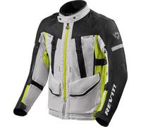 Giacca moto Revit Sand 4 H2O 3 strati Argento Giallo Neon S