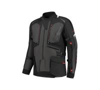 §Giacca Moto Rusty Stitches Cliff Nero-Grigio-Rosso§