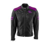 Giacca Moto Rusty Stitches Jari Nero/Viola4XL Nero,Viola