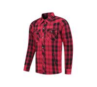 Rusty Stitches Neil V2 Camicia da moto, nero-rosso, taglia M per maschi