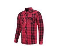Rusty Stitches Super Neil V2 Camicia da moto, nero-rosso, taglia 8XL per maschi