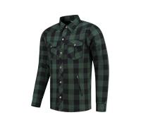 Rusty Stitches Neil Camicia da moto, nero-verde, taglia M