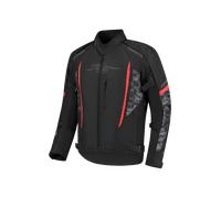 §Giacca Moto Rusty Stitches Pete Nero-Pixel-Rosso§