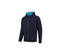 Rusty Stitches Peter Felpa con cappuccio e zip da moto, blu, taglia XL