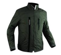 Giacca Moto Scooter City Protezioni CE Sfoderabile Giubbino Impermeabile Verde