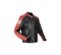 Segura Romeo Giacca in pelle da moto, nero/rosso, Taglia M