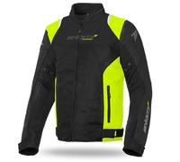 Giacca moto SEVENTY DEGREES SD-JR48 nero-giallo fluo S