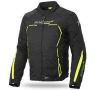 Giacca moto SEVENTY DEGREES SD-JR65 nero-giallo fluo XL