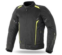 Giacca moto SEVENTY DEGREES SD-JT32 nero-giallo fluo S