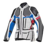 Giacca moto uomo 4 stagioni Clover Crossover-4 Airbag wp blu/grigio