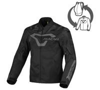 Macna Admyre Giacca tessile da motocicletta impermeabile, nero, taglia S per maschi
