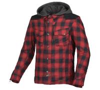 Macna Giacca moto tessile Inland Plaid Rosso Taglia M Uomo