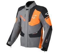 Giacca Moto Uomo Macna Synchrone Impermeabile Grey / Orange