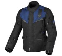 Macna Zastro impermeabile Moto Tessile Giacca, nero/blu, Taglia XXL