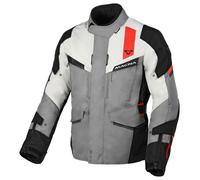 Macna Zastro impermeabile Moto Tessile Giacca, nero-grigio-rosso, taglia 3XL per maschi