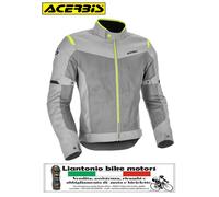 Acerbis Ramsey Vented 2.0, giacca in tessuto L male Grigio Chiaro/Giallo Fluo