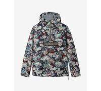 Giacca Napapijri Rainforest Pocket Print grigio bianco rosso - S