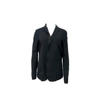 Giacca Nera Con Collo E Zip Da Uomo ROBERT GELLER #1024 S NWT