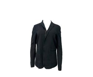 Giacca Nera Con Collo E Zip Da Uomo ROBERT GELLER #1024 S NWT