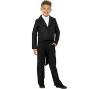 Giacca Nera Da Coda Per Bambini Cabaret Magician Costume Da Festa Showman