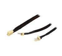 Giacca Netta Nera a Maniche 12 Pollici da 1 a 2 molex TX3 3. Cavo di Raffreddamento della Ventola di Raffreddamento del Pin del mozzo del mozzo dell'adattatore di energia, ATX PSU 12V / 5V