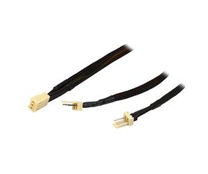 Giacca Netta Nera a Maniche 12 Pollici da 1 a 2 molex TX3 3. Cavo di Raffreddamento della Ventola di Raffreddamento del Pin del mozzo del mozzo dell'adattatore di energia, ATX PSU 12V / 5V