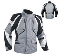 Giacca Offroad Enduro Moto Impermeabile Tessuto Protezioni CE Prese Aria Nero