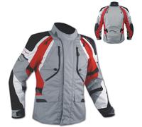 Giacca Offroad Enduro Moto Impermeabile Tessuto Protezioni CE Prese Aria Rosso