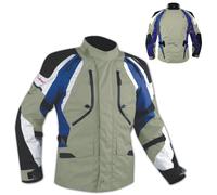 Motorbike Motorcycle Waterproof CE Armours Textile Tour Jacket Cordura Blue L