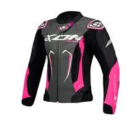 Giacca Pelle Donna VORTEX 3 LADY Nero Rosa Bianco IXON - UE: L