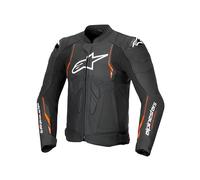 Giacca Pelle DUSK LEATHER AIRFLOW Nero Rosso ALPINESTARS - AN: 58