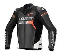 Alpinestars GP Force Airflow Giacca in pelle moto, nero-bianco-rosso, taglia 48 per maschi