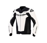 Alpinestars GP Force V2 Giacca in pelle da moto, nero-bianco, taglia 58 per maschi