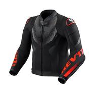 Revit Hyperspeed 3 Air, giacca in pelle/tessuto 50 male Nero/Rosso Fluo