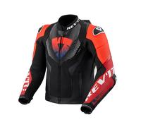 Revit Hyperspeed 3 Pro Giacca di pelle da motociclista, nero/rosso, Taglia 48