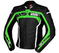 IXS Sport LD RS-600 1.0, giacca di pelle 52 male Nero/Verde/Bianco