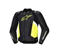 Giacca Pelle MISSILE V3 AIRFLOW Nero Giallo Fluo ALPINESTARS - AN: 44