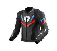 Revit Quantum 3 Pro giacca in pelle da moto traforata, nero/rosso/blu, Taglia 46