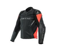 Giacca Pelle RACING 4 LEATHER Nero Rosso Fluo - DAINESE - AN: 46