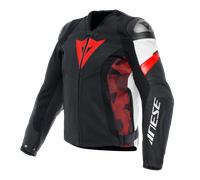 Giacca Pelle Uomo Dainese AVRO 5 Black/Red-Lava/White Taglia:48
